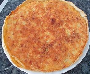 TARTA DE PUERROS Y CEBOLLA